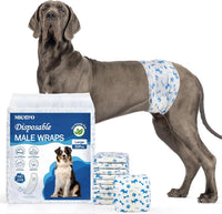 MICOOYO Dog Diapers Male Disposable Super Absorbent Male Dog Wraps - Large / 50