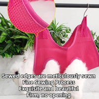 Rabbit Grooming Hammock with Safety Belt for Nail Clipping, Grooming, Bunny Bathing Bag for Nail Trimming, Cat Claw Care Bag, Small Animal Grooming Harness (Red,X-Small)