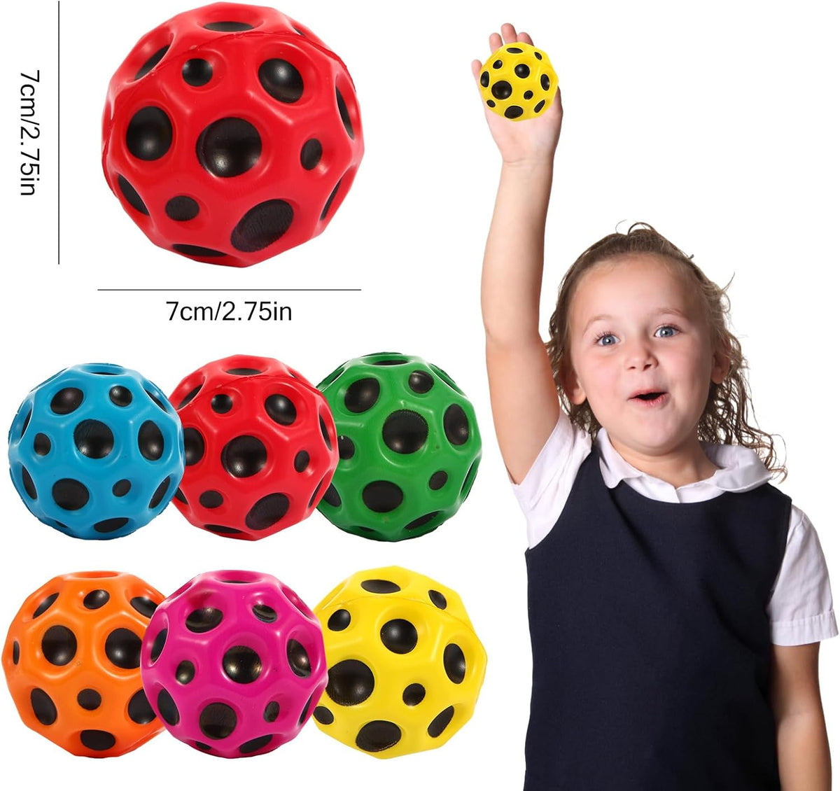 Aruytps 3 pack small super bouncing ball toys for kids in different colors - view 2