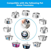 Cat Water Fountain Filter Replacement for Stainless Steel Pet Fountain – Essentials for Cats - 9+9 Pack - image 2