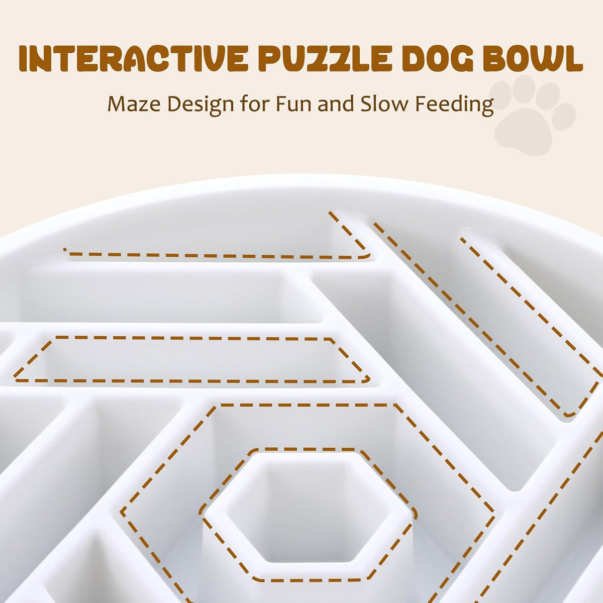 WHIPPY Slow Feeder Dog Bowl - white - image 2