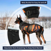 IECOii Extra Warm Reflective Dog Coat - Small(Chest:12.6-16.5 in) / Orange Camo - image 2