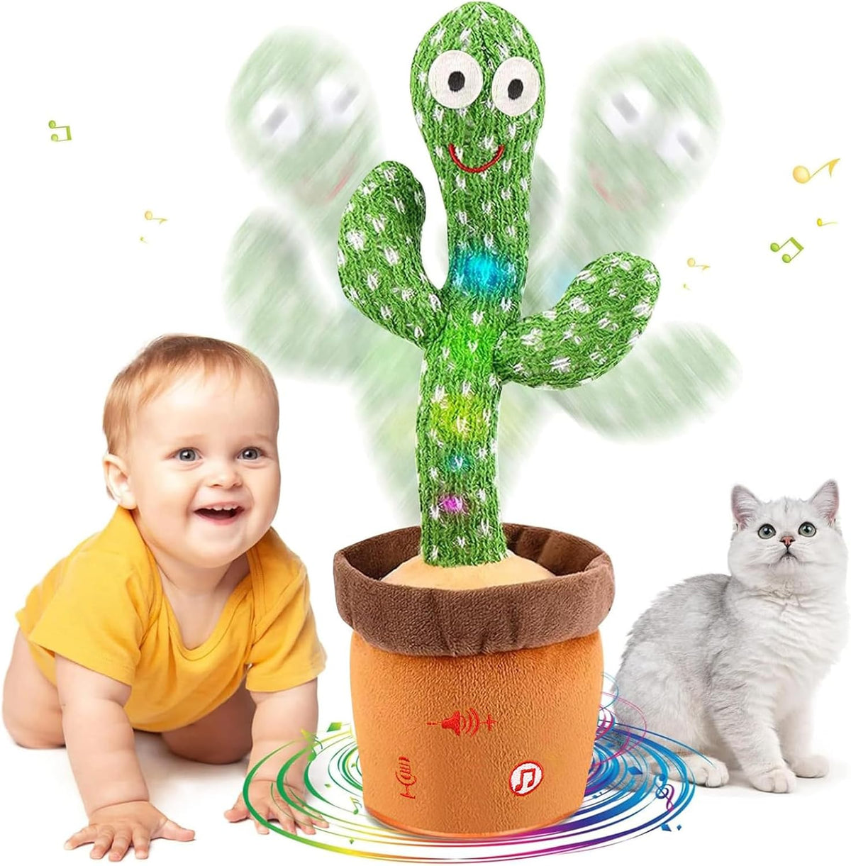 Baby Dancing Cactus, Talking, Glowing - Dancing Cactus Toy