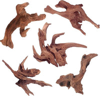 WDEFUN Natural Driftwood for Aquarium Decor, 5-Piece 5''-8'' Large Driftwood for Decorations on Fish Tank, Reptiles Bearded Dragon Accessories or Air Plants