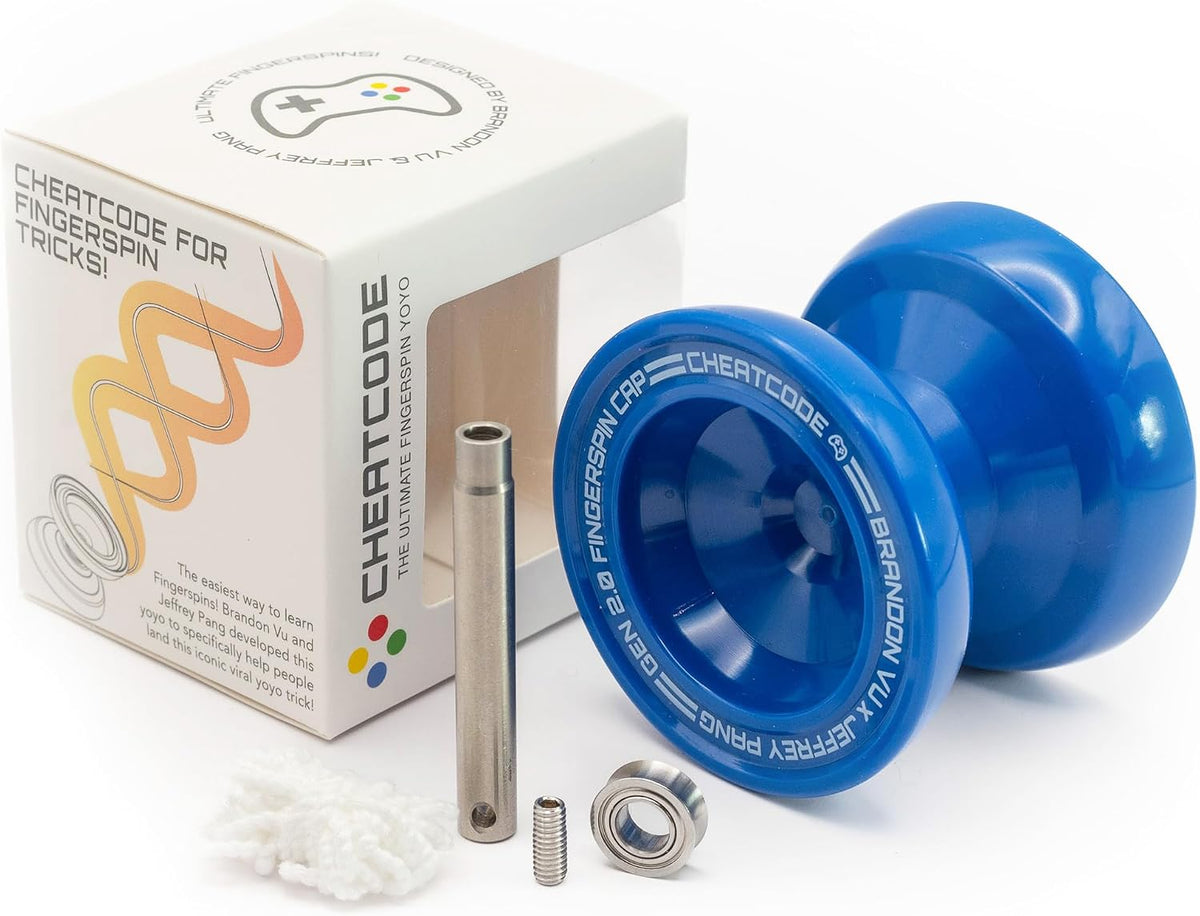 Cheatcode Yoyo by Brandon Vu, Master Fingerspin Tricks - Blue