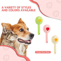 New cat brush&dog brush,pet hair brush with Self Cleaning Button Easy to remove loose undercoat，Needle-tip massage beads, no harm to the skin,Lovely Heart Series(Khaki)