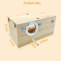 Acrylic Parakeet Nesting Box Transparent Panoramic Bird Nest for Cage – Essentials for Birds - M: 9.8 x 5.3 x 5.3 inch - image 2