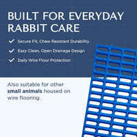Premium Plastic Rabbit Cage Mats, 15x10 Mat - 15"L x 10"W / Blue - image 2