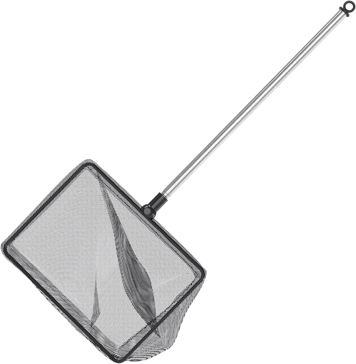 Pawfly Aquarium Fish Net with Extendable 9-24 Inch Long Handle - 6 Inch