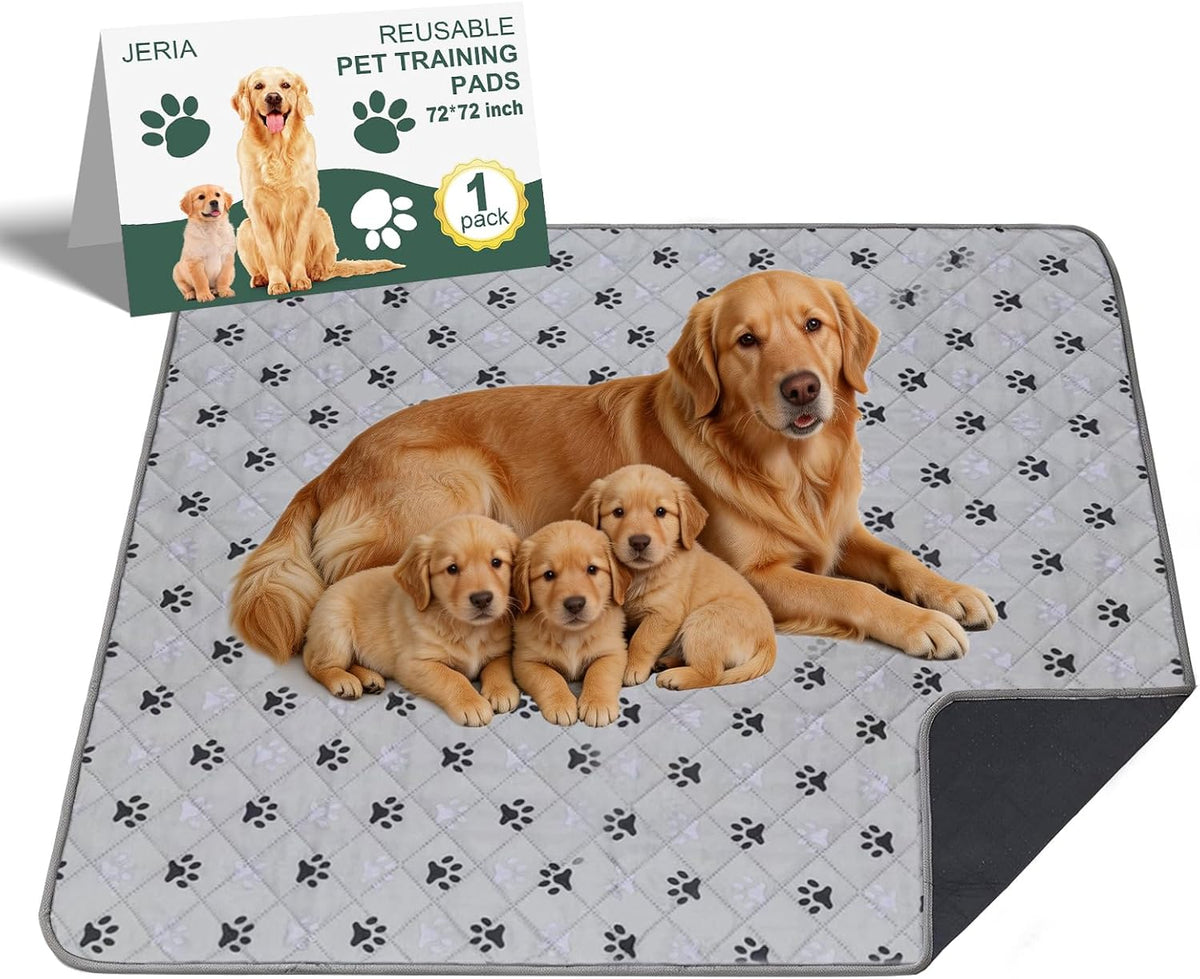 2 Pack 72"x 72" Waterproof Non Slip Wee pad，Reusable Washable Pee - 72x72 Inch (Pack of 1)