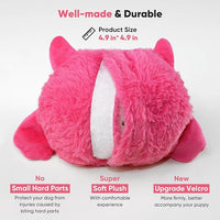 Petbobi Interactive Dog Toys for Boredom - Moving Dog Toy for Stimulating Play, Pet Plush Squeaky Ball for Small Medium Breeds with 4 Batteries, Pink