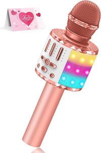 Karaoke Microphone Toys for Kids - Rose Gold