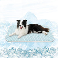 MICROCOSMOS Dog Sleeping Pad & Pet Cooling Mat - 40" x 28" / BlueWhite