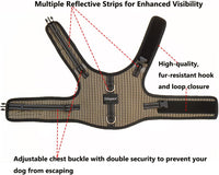 Mini Dachshund Harness, No Armpit Rub, Escape Proof, Reflective - Khaki / S: Chest 32-41cm (12.5"-16") - image 2
