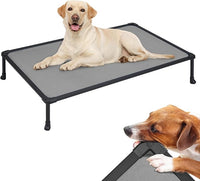 Veehoo Chew Proof Dog Bed, Non-Chewable Cot for Large Dogs, Anti-Scratch Durable Hammock Raised Place for Training Platform, Outdoor Cooling Off Ground, CWC2420ACP