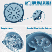Slow Feeder Dog Bowls Small Breed - Blue / 1 Cup - image 3