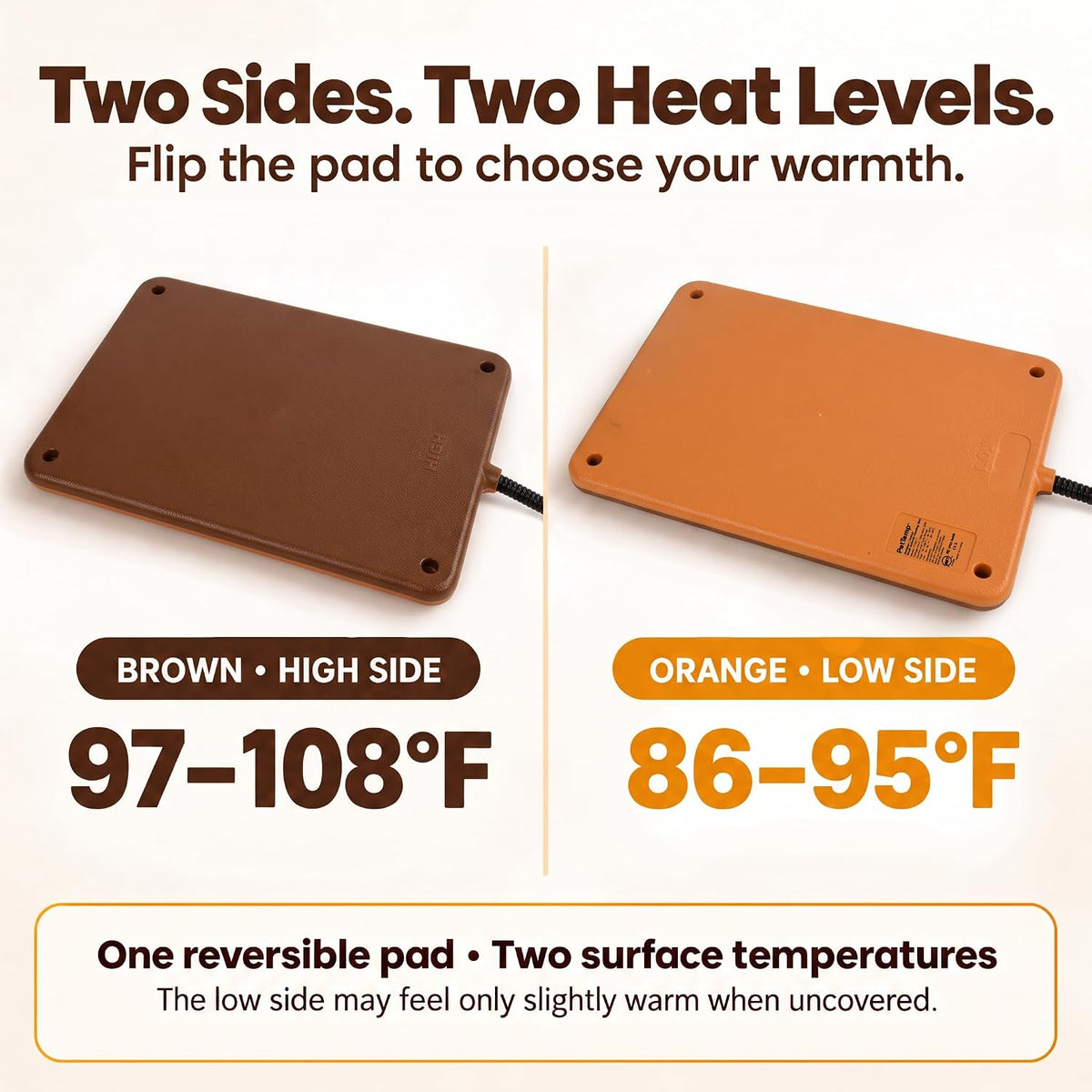Small Animal Heating Pad, Safety Listed, Thermostatic - S: 9.4" x 6.5" - image 3