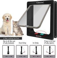 CEESC X-Large Cat Door for Pets up to 25 lbs, Weatherproof - Black / XL- Inner size: 7.9"(W) x 8.7"(H) - image 4
