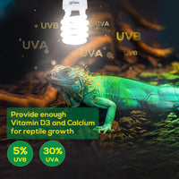 UVB Bulb for Reptiles, 10.0 26W UVB Light for Reptiles - 5.0-6.1 Inch - image 3