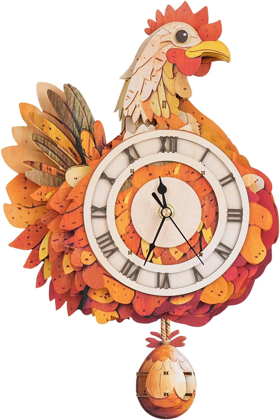 Halloween 3D Puzzles for Adults Halloween Puzzle Clock Adult Craft – Fun for Kids & Family - Rooster Clock