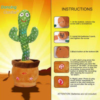 Emoin Adjustable Volume Control Dancing Cactus Toy Talking Cactus Toy - A-Dancing Cactus-Volume adjustment - image 3