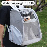Cat Backpack Carrier for Small Dogs and Medium cat Puppy Kitten Bunny - Gray / 13.7"L x 12.0"W x 18.0"H - image 4