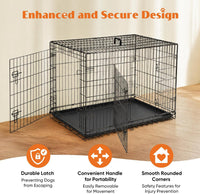 Sweetcrispy 36 Inch Dog Crate, Medium Dog Cage - Double Door / 48.4"L x 30.0"W x 31.3"H - image 2