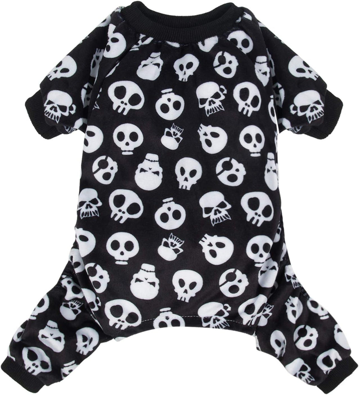 CuteBone Dog Halloween Pajamas Puppy Onesies Small Dogs Soft Pjs Coat - Small / Skulls