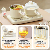 Cicicooie beige mini cooking set with electric burner - view 5