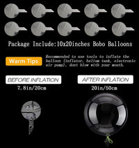 20 Inch Bobo Balloons, Large Bubble Balloons - 20 Inches/10 Pack / Transparent - image 3