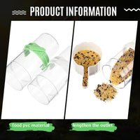 Weewooday 4 Pcs Bird Water Feeder Cage, Blue, White - Green, White / 245 ml / Cute Style - image 3