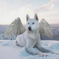 Funny Pet Reindeer Moose Costumes for Dog - Silver wings / Size M