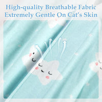 ANWA 2 Pack Cat Recovery Suit - Breathable Cat Onesie for Cats After Surgery Female, Kitten Surgery Recovery Suit Female Abdominal Wounds
