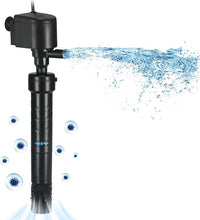 COOSPIDER Aquarium U-V Filter Green Clean Machine for 40-100 Gallon Fish Tank Crystal Clear 300GPH Submersible Water Pump Air Supply Wave Maker Green Killing