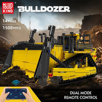 Mould King app-controlled RC bulldozer building set with track drive - view 2