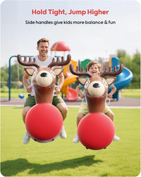 QPAU Inflatable Dinosaur Bouncy Hopper Toy - Reindeer / 2 Pack - image 3