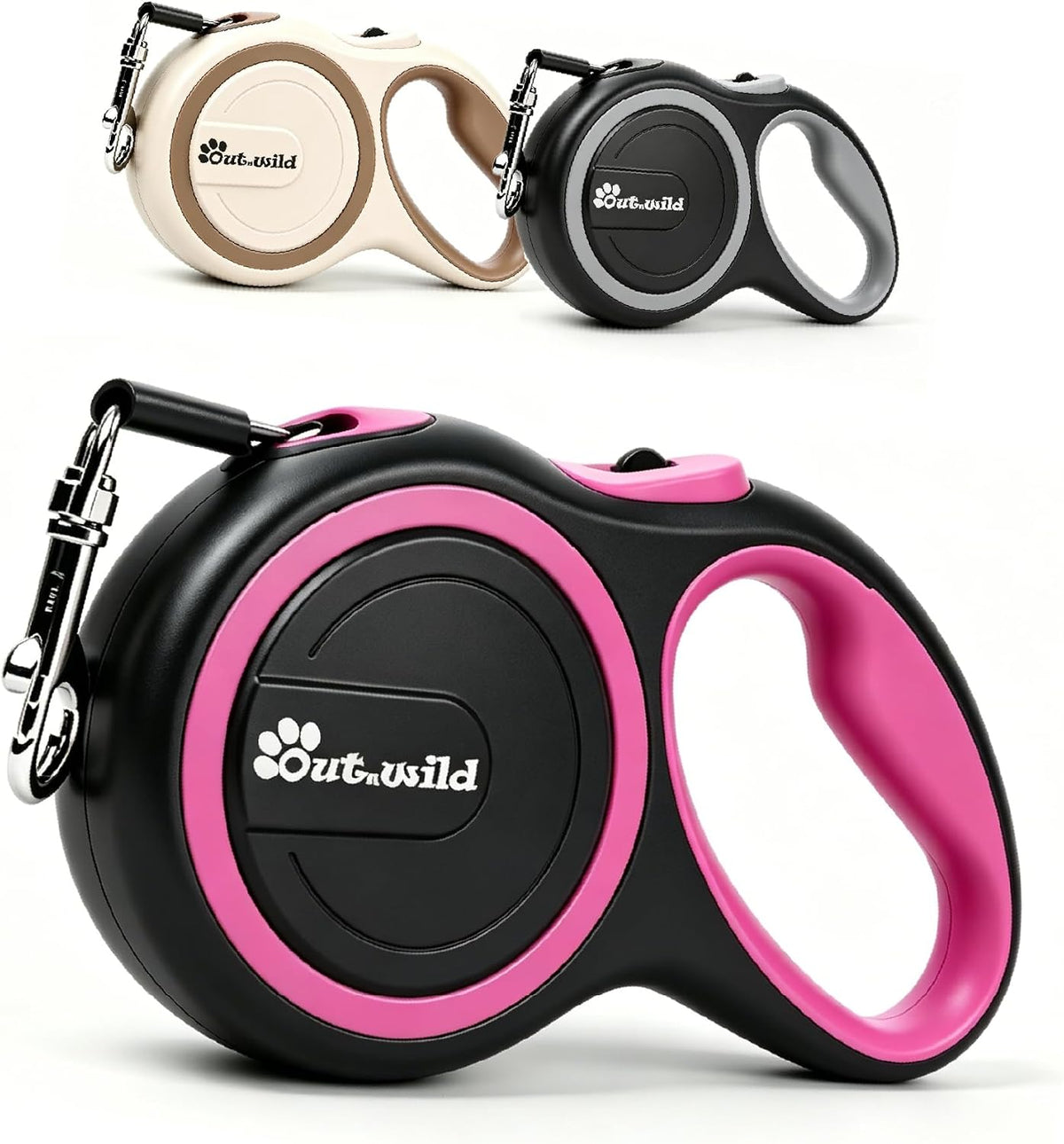 OUTnWILD Retractable Dog Leash - Pink / L