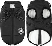 Aiboria Dog Jackets Coat for Winter Windproof Waterproof Skiing Dog - Black / X-Large