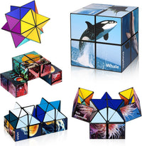 Euclidean Cube Fidget Toys for Kids 2 in 1 Star Cube Magic Cube - Ocean Series