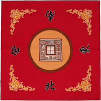 Mahjong Mat with 3 Dice & Carrying Bag - Red - image 2