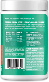 Doggie Dailies Cranberry Supplement for Dogs - Urinary Tract, Bladder & Kidney Support for Dogs - Cranberry for dogs with Marshmallow Root, Licorice Root & Apple Cider Vinegar (Chicken) 225 Soft Chews