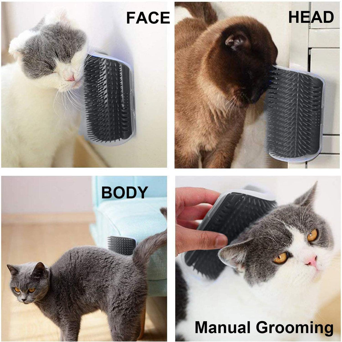 3.0 Softer Cat Self Groomer with Catnip - 3.0 Softer Grey (2 Pack) - image 3