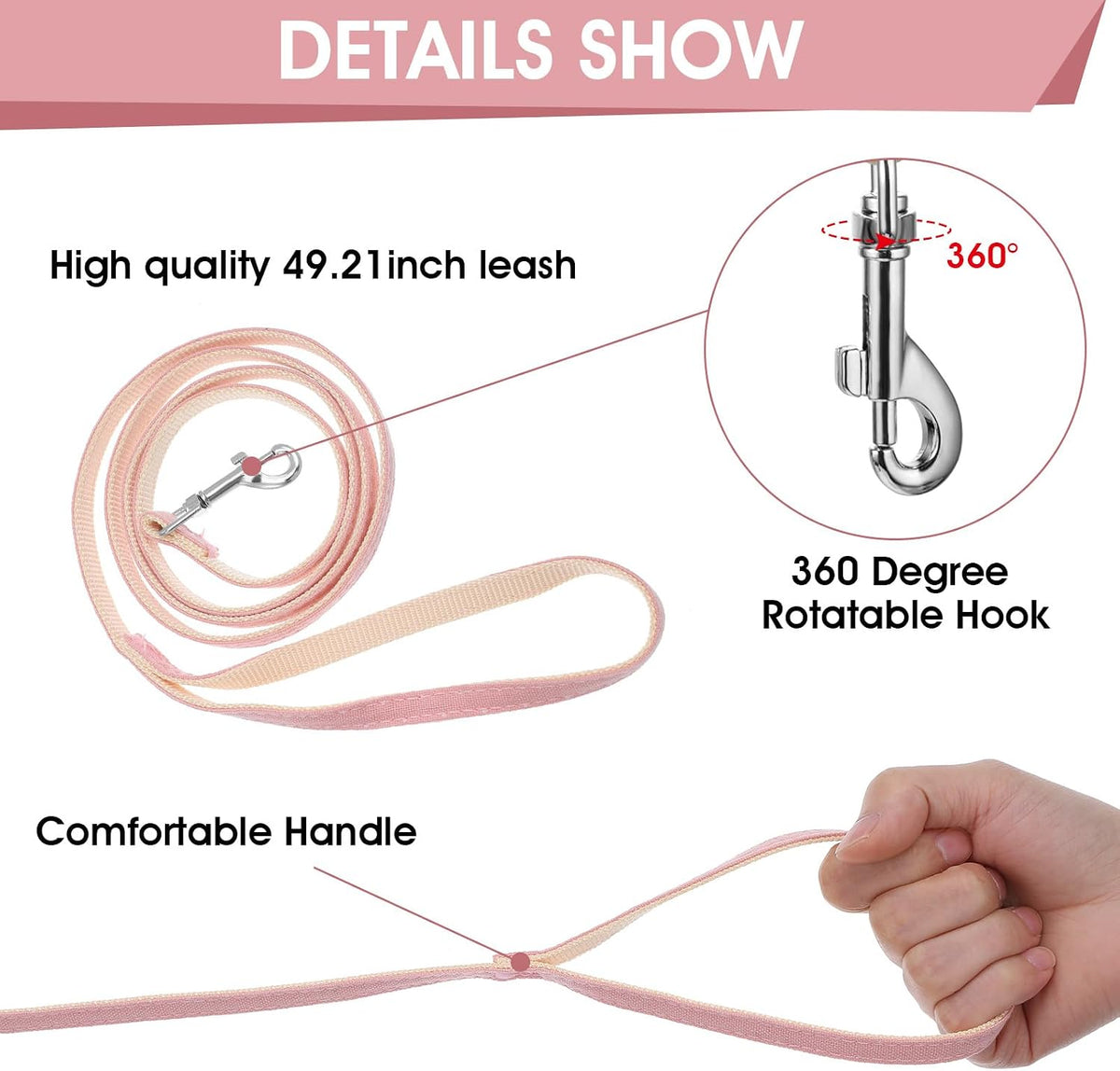 TIESOME Cat Harness and Leash Set - Rabbit - image 3