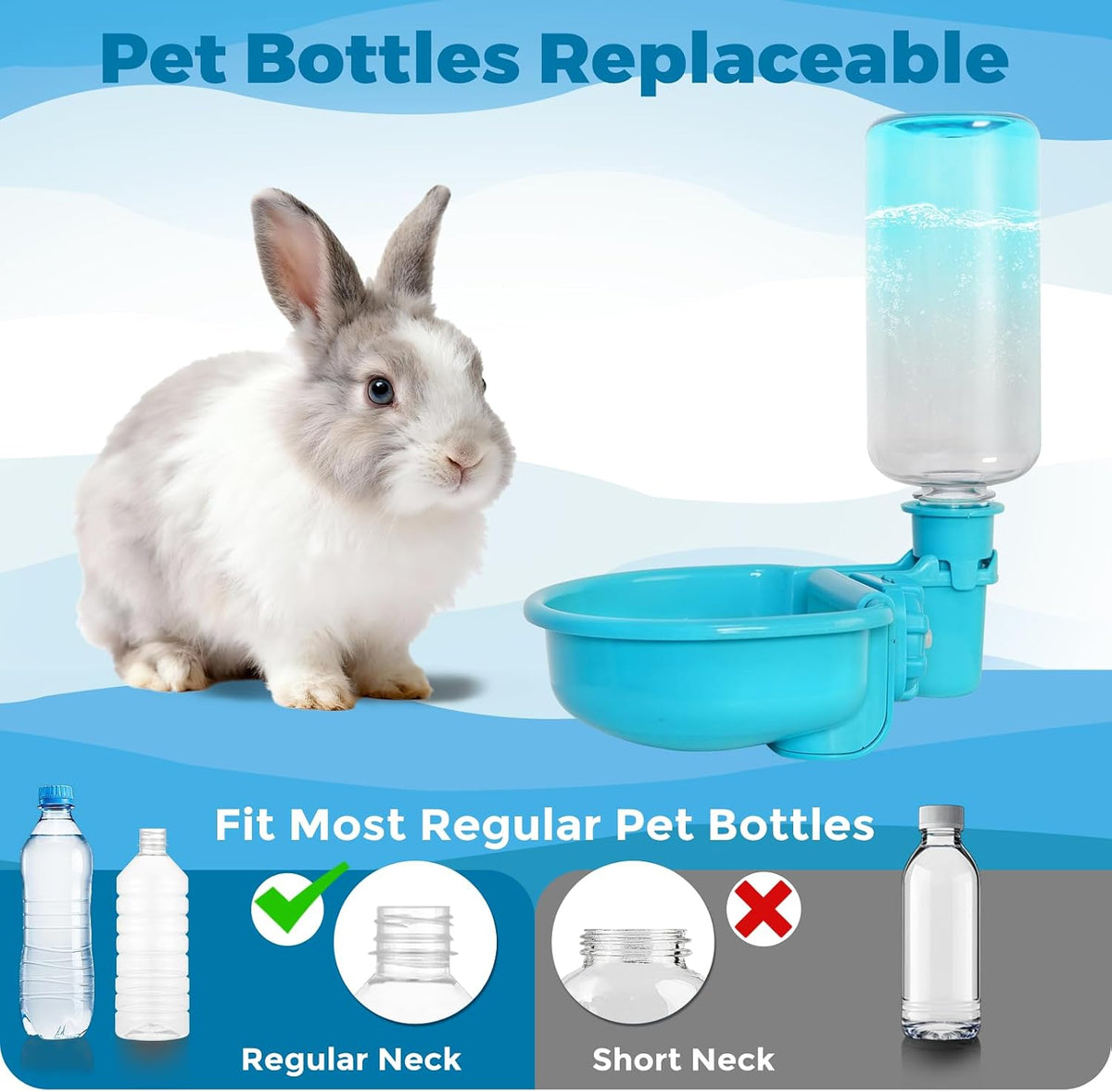 VANNON Gravity Pet Water Bowl, Grey - 16oz / F-Gradient Blue - image 2