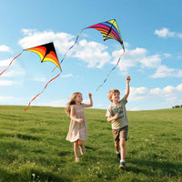 Delta Kite for Kids Ages 4-12 - 1 / Green&Yellow&Rainbow - image 2