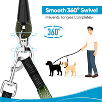 XiaZ Double Dog Leash for Two Dogs Perfect for Small Medium Dogs - Armygreen / Medium/Large - image 3