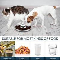 Zopeal 6 Pcs Puppy Food Bowls 11.8" Stainless Steel Puppy Feeding Bowl Dog Food Water Bowls, Weaning Feeder for Litters, Small Medium Large Dogs, Pets