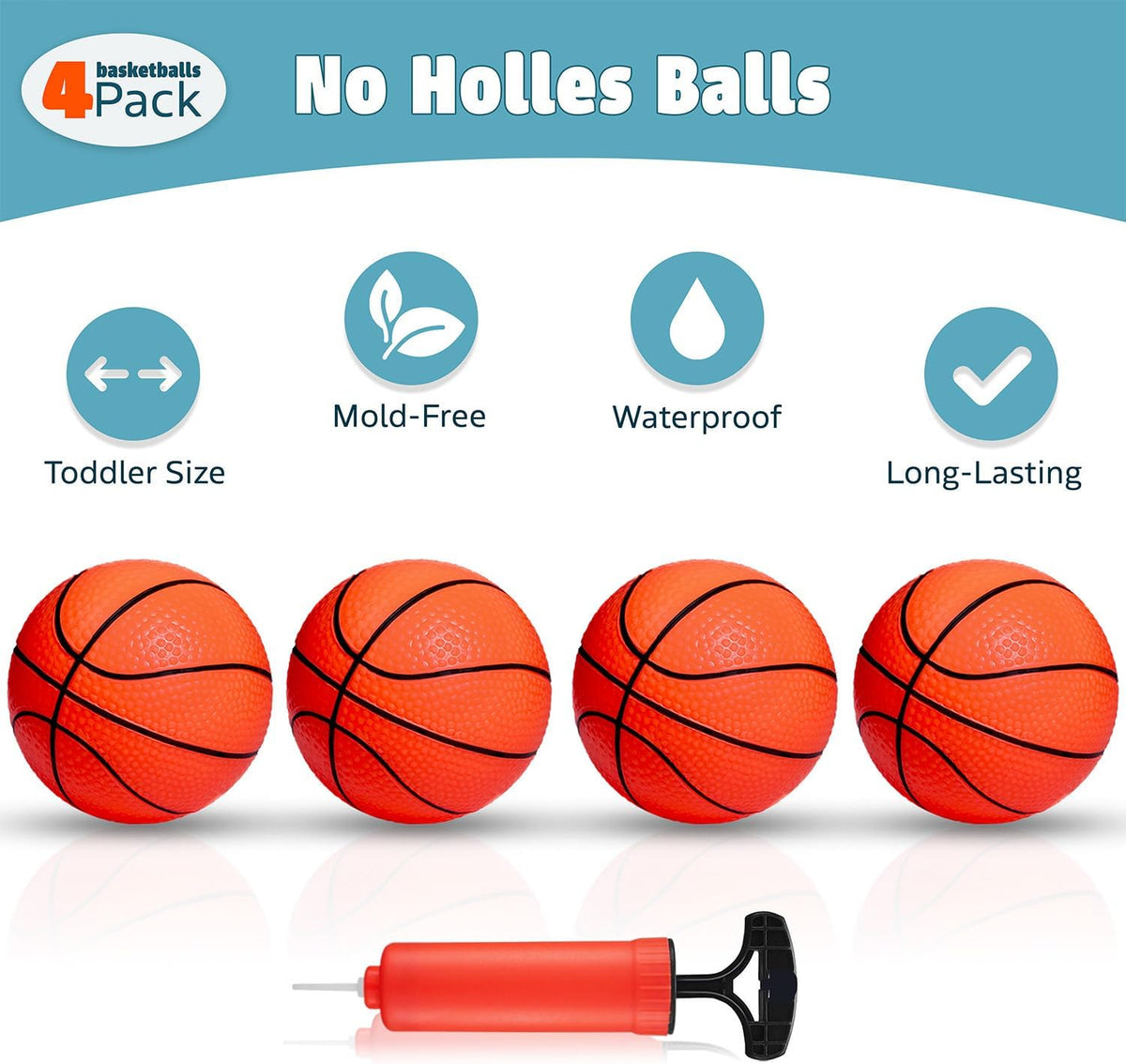 Bath Toys - Bathtub Basketball Hoop for Toddler Kids with 4 Mold-Free Balls – Fun for Kids & Family - image 3