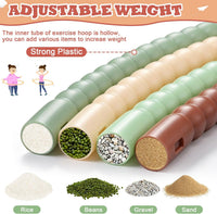 Vinsot plastic hoops for kids, 16 multicolor snap-together exercise hoops - view 8