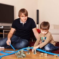 Ioffersuper 6 pack grey train bridge piers raising a wooden railway track - view 5
